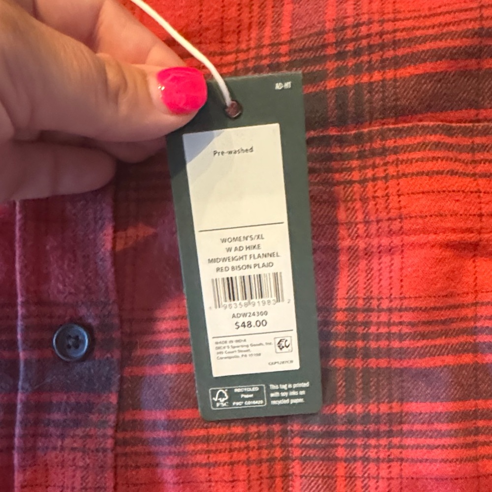 Alpine Design Red Plaid Button Down Shirt - Picture 3 of 3